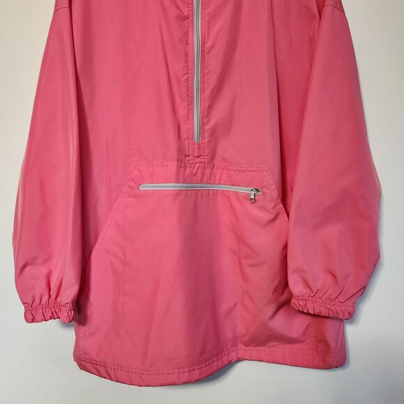 Charles River Pack-N-Go Pullover Hooded Windbreaker Rain Jacket Pink Womens XS - Picture 4 of 6